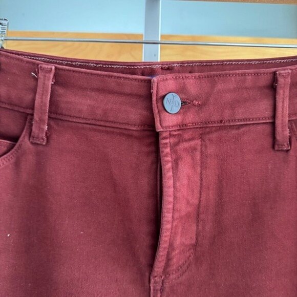 NYDJ Classic Legging Jeans Denim Pants Size 12 Burgundy Pants Stretch - Picture 6 of 12